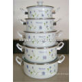 5pcs enamel casserole